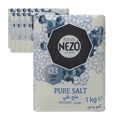 Nezo 03 Fine Pure Salt, 1kg Pack of 12