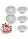 KASTWAVE 5pcs Baking Molds, Wedding Love Heart Shape Mini Tart Pan Molds for Baking Pudding Mold Aluminum Baking Pans Egg Tart Molds Chiffon Cake Aluminum Alloy