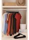 Homes Slim Velvet Clothes Hangers &acirc;&euro;&ldquo; Non-Slip Suit &amp; Shirt Hangers with Strong Hook, Ultra-Thin Design for Wardrobe Space Saving, Color: Black   Pack of 50