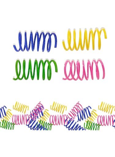 Duomama 20-Pack Cat Spiral Springs - Colorful, Durable, and Interactive Cat Toys for Swatting, Biting, and Hunting - Attract Your Kitty with Plastic Spring Coils - for Indoor Cats and Kittens