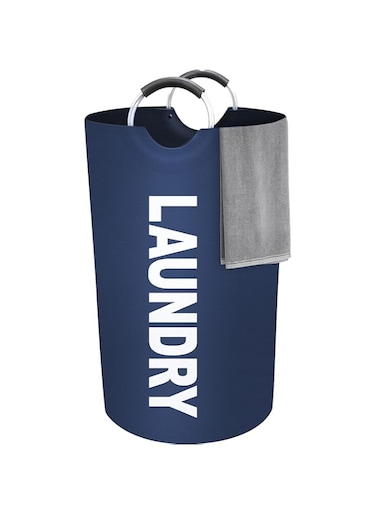 75L Large laundry basket, laundry basket, dirty laundry basket for laundry, foldable waterproof laundry basket, aluminum handle with foam protection, suitable for laundry, dorm, home use (BLUE)