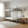Karnak Labounty Heavy Duty Steel Bunk Bed 90 X 190 Cm Guard Rails Sturdy Double Deck Twin Bed Frame for Home, Apartment (Grey)