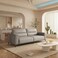 Karnak Abdiel Modern 3-Seater Sofa   Leather Tufted Couch   Comfortable Armrest Sofa Set for Living Room Apartment, Villas Furniture (Grey)