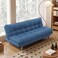 Karnak Modern Amos Sofa Bed   Premium 3 Seater Sofa Cum Bed Convertible Sofa   Stylish Sleeper Couch for Home Living Room Furniture (Blue)