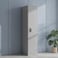 Karnak Alvora 1-Door Steel Locker with Storage &amp; Shelves   Metal Cabinet for Home, School &amp; Office   Secure Key Lock, Plastic Handles, Multi-Compartment Organizer (Grey)