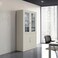 Karnak Kearria 2 Door Metal File Cabinet With Upper Glass &amp; Key Lock   Office Cupboard File Storage Cabinet for Home, School &amp; Office Storage (Grey)