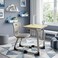 Karnak Lollie Kids Study Desk with Chair Ergonomic Homework Table Set with Storage Basket Durable Children Study Furniture for Boys &amp; Girls (Beige &amp; Grey)