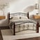 Karnak Forno Luxury Wooden Steel Bed Frame 90 x 190cm  Premium Heavy Duty Bed Frame   Modern Single Size Bed Base for Durable Bedroom Furniture