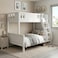 Karnak Modern Noirvex Bunk Bed Solid Wood Frame   Premium Kids Bunk Bed, Twin Loft Bed with Ladder &amp; Guardrail for Home, Apartment Bedroom Furniture (White)