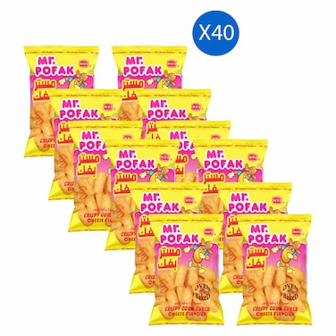 NFI Mr. Pofak Cheese Corn Curls, 15g Pack of 40