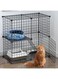 Cat Cage Indoor, Detachable Metal Small Animal Cage DIY Design Black Kitten Playpen for Pet Puppies Ferret Rabbit Hedgehog Guinea Pig