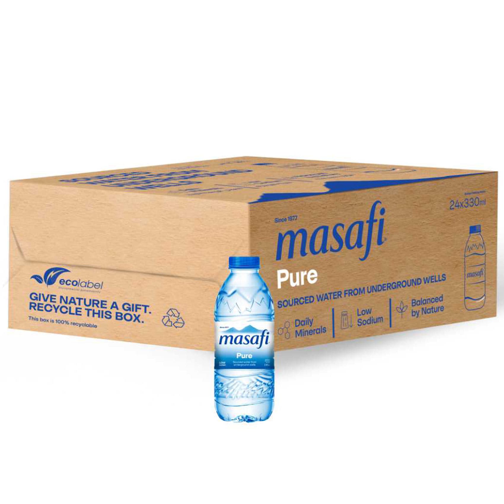 Masofio Buy Masafi Pure Drinking Water 330ml Pack of 24 Online | Carrefour UAE
