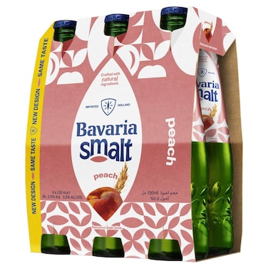 Bavaria Peach Smalt Bottle, 330ml Pack of 6