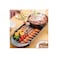 2-in-1 Electric Hot Pot and Grill, Korean BBQ Style, 1800W Non-stick Rectangular Pan, 25x25cm.