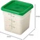 Cambro Set of 3 Square Food Storage Containers with Lids, 4 Quart