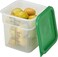 Cambro Set of 3 Square Food Storage Containers with Lids, 4 Quart