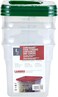 Cambro Set of 3 Square Food Storage Containers with Lids, 4 Quart