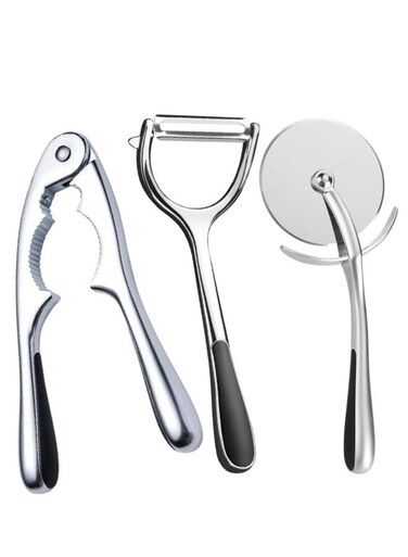 Kitchen Tools Potato Peeler, Pizza Cutter, and Nutcracker