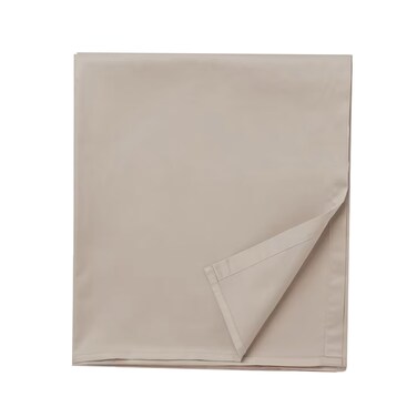 BYFT Tulip (Sand) Queen Size Flat Sheet (220 x 280 Cm-Set of 1 Pc) 100% Cotton, Soft and Luxurious Hotel Quality Bed linen-300 TC