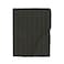 BYFT Tulip (Charcoal) Single Size Fitted Sheet with 1 cm Satin Stripe (90 x 210 + 30 Cm-Set of 1 Pc) 100% Cotton, Soft and Luxurious Hotel Quality Bed linen-300 TC