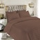 BYFT Tulip (Dark Brown) King Size Duvet Cover with 1 cm Satin Stripe (245 x 265 + 30 Cm-Set of 1 Pc) 100% Cotton, Soft and Luxurious Hotel Quality Bed linen-300 TC
