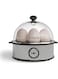 NutriCook Rapid Egg Cooker: 7 Egg Capacity Electric Egg Cooker for Boiled Eggs, Poached Eggs, Scrambled Eggs, or Omelettes with Auto Shut Off Feature - Silver
