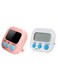 LCD digital kitchen countdown magnetic timer suitable for various occasions white and pink