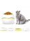 NeoStyle 3 in 1 Raised Cat Bowl Set,Tilted Elevated Pet Feeding Bowl for Cats and Small Dogs,Lovely Shape of Egg,Cat Dish,Detachable Multiple Combination Cat Food and Water Bowl