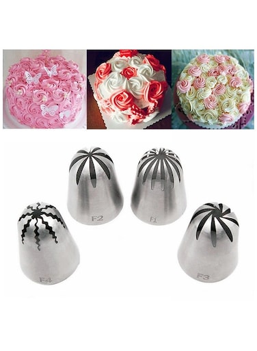 Russian Extra Large Stainless Steel Framed Nozzle Cookie Cake Cream Framed Flower DIY Baking Tool