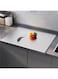 Cutting Board with Lip&iuml;&frac14;&OElig;304 Stainless Steel Cutting Board for Kitchen&iuml;&frac14;&OElig;L Shape Pastry Board&iuml;&frac14;&OElig;Kneading Board Cutting Mats&iuml;&frac14;&OElig;Stainless Steel Chopping Board Metal Cutting Board (40 * 50cm)