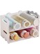 Stackable Water Bottle Organiser For Cabinet, White Plastic Bottle Holder Wine Storage Rack For Kitchen Countertop, Tabletop, Pantry, Refrigerator - 2 Layers, Hold 6 Bottles (2 Tier)