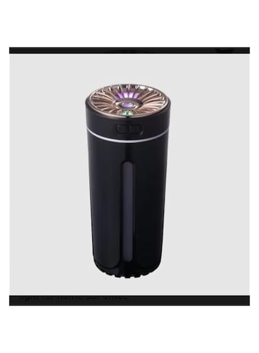 USB AROMA HUMIDIFIER Phantom Cup Aromatherapy Home Plants Office or Cars Small Silent Portable Car Colorful Night Light Air Desktop 300Ml s with Battery for Baby Room Bedroom (black)