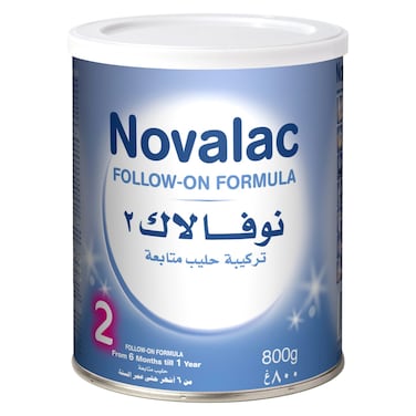 Novalac Follow-on Formula Baby Milk Powder, Stage 2, from 6 Months to 1 Year, 800g