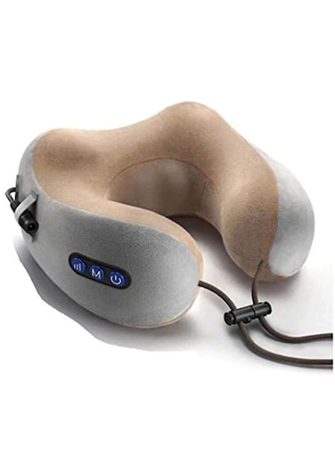 U Shaped Cervical Massage Pillow Neck Massager Vibration Pillow Multifunctional Shoulder and Electric for Relax Muscles Fatigue