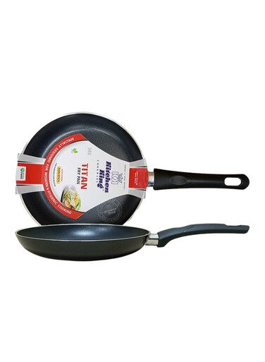 King Titan Fry Pan, Non Stick Egg Pan with Heat Resistant Handle, Even Heat, PFOA Free, FDA Approved, Durable &amp; Ideal for Healthy Cooking, 24cm