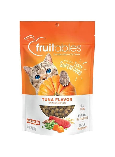 Fruitables Healthy Cat Treats Made With Tasty Superfoods Tuna Flavor Pumpkin, Orange, 1030609