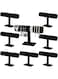 Azonee Bracelet Holder Organizer, T-Bar Black Velvet Hovering Bangle Display Stand for Jewelry, Watches, Necklaces, Ideal for Home Organization, Storage, and Selling Set of 8