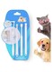 Dog Toothbrush Kit, Soft Brush, Comprehensive Dental Care for All Pets, Multi Functional Design for Effective Oral Hygiene, for Both Cats and Dogs Dental Health