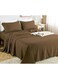 COLLECTION Coffee Brown Double Flat Sheet with 2 Pillow Cases 220x240 cm