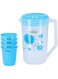 Delcasa 2.3L Water Jug With 4Cups, Multi-Colour, Dc1454