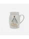 Cflower 400ml Ceramic Mug with Christmas Tree Design &acirc;&euro;&ldquo; Elegant White Holiday Cup for Festive Beverages