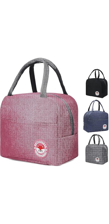 COOLBABY Small Fridge Bag, Small Cooler Bag Thermal Bag Lunch Box Office, Cooler Bag for Office Work School Travel Camping Outdoor Picnic Rose, YLY2003-RS
