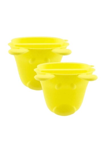 Set of 2 Silicone Pot Holder with Puppy Head Shape Yellow 9.5cm