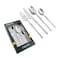 Art Alora 16 Pcs Stainless Steel Cutlery Set, Silver   Polished Flatware Set with 4N Dinner Fork, 4N Knife, 4N Spoon &amp; 4N Tea Spoon, Modern Minimal Design for Home Restaurant &amp; Gifting