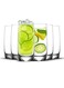 Drinking Glasses Set of 6- Lead-Free. Durable and Stylish for Water Glass. Juice Glass. Mojito Glass Cups and Mixed Drink Cocktail Glasses and Tumblers. Highball Glasses (Design 33)