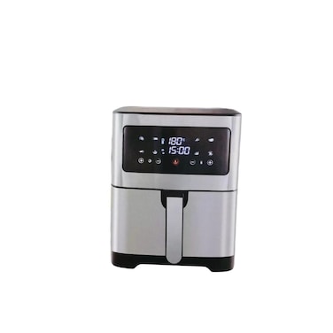 10L Digital Air Fryer, LED Touch Panel, 2400W, Temp Control 80-180&deg;C, Timer, Silver &amp; Black