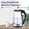 Homey Electric Glass Kettle 1.7L Capacity 1850-2200W
