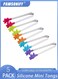 5 PCS Silicone Mini Tongs, coloured palm clips 5Inch Hand Shape Food Tongs, For holding food, ice, fruit, etc. in the kitchen