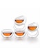 Heat Resistant Double Wall Glass Tea Cup Set Transparent 100ml