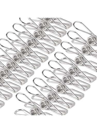 Yuroochii 60 Pack Stainless Steel Clothespins Stainless Steel Clothes Pegs Heavy Duty Metal Clothes Pins for Laundry Drying Outdoor Rustproof (8.5cm X 20 &amp; 5.8cm X 40)
